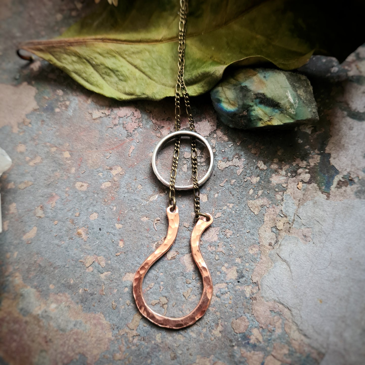 Ring Keeper Pendant in Recycled Copper